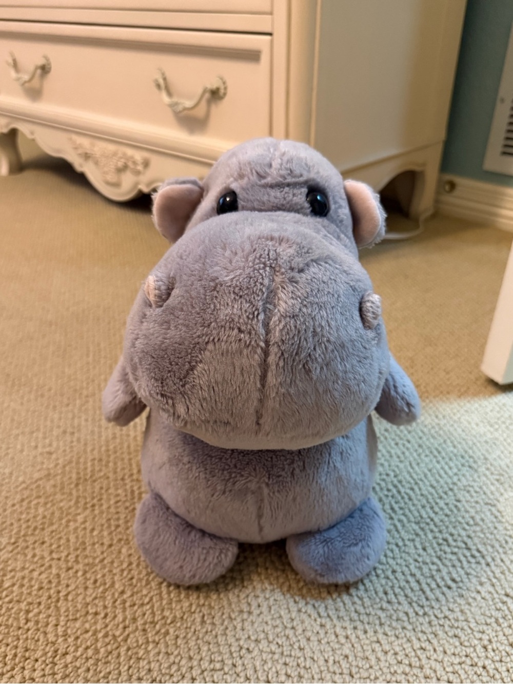 plush grey hippo kids stuffed animal - aurora!